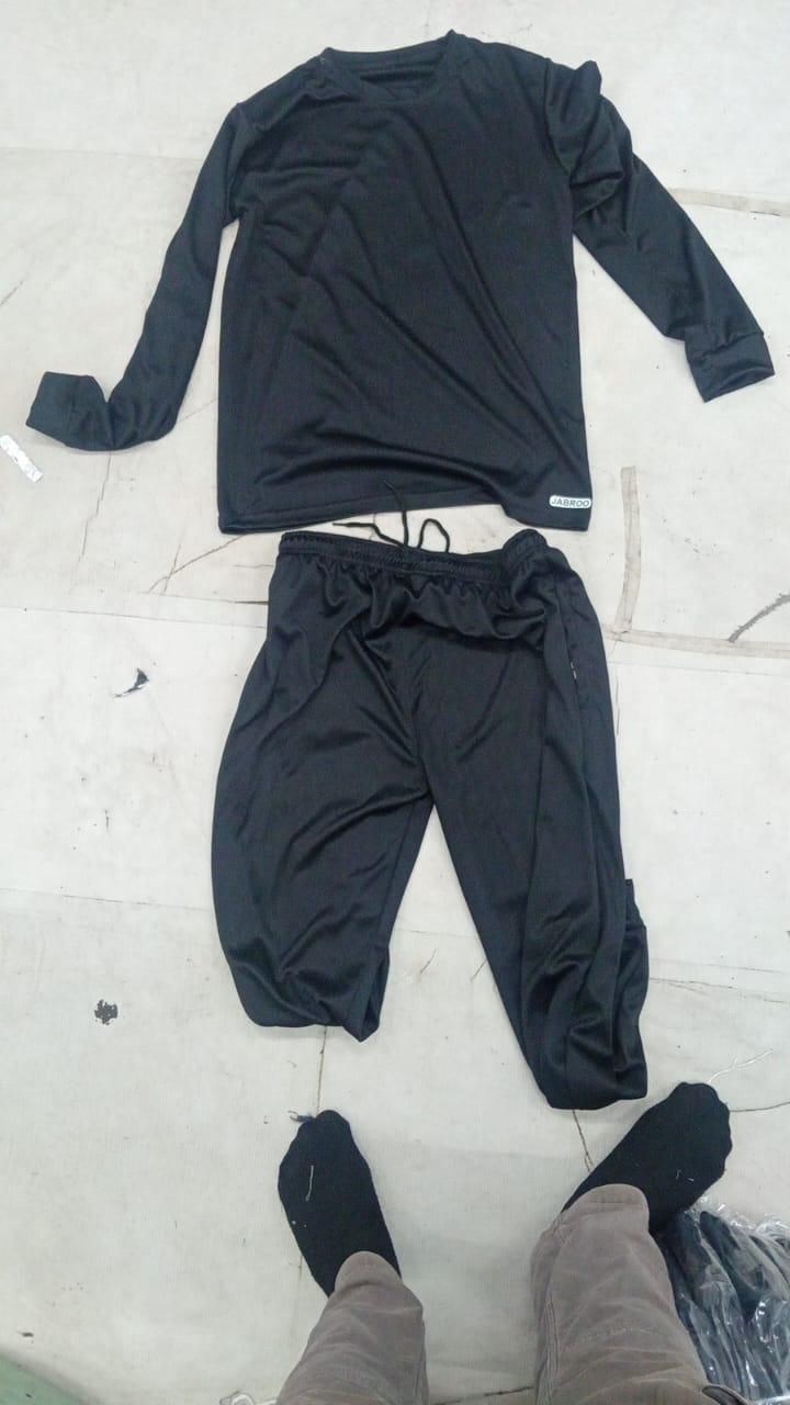 Men's Solid Full Sleeves Black Track Suit